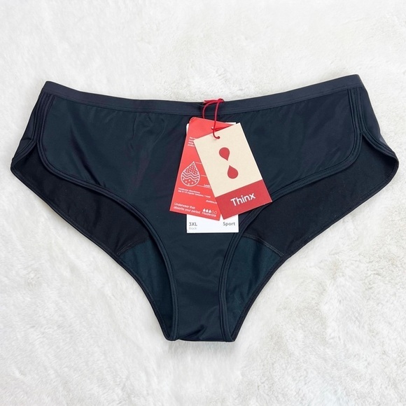 NWT Thinx Sport Moderate Absorbency Period Underwear Black - Picture 5 of 7